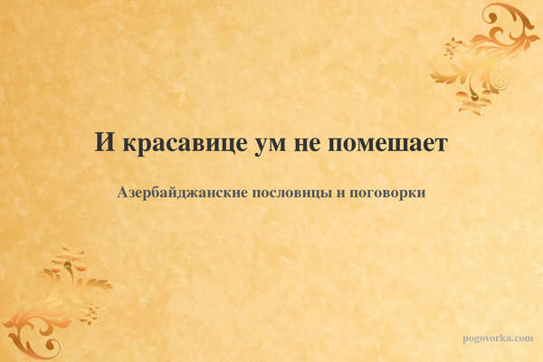 И красавице ум не помешает