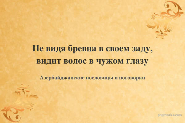 Не видя бревна в своем заду, видит волос в чужом глазу