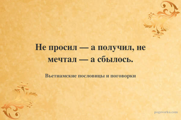 Не просил — а получил, не мечтал — а сбылось.