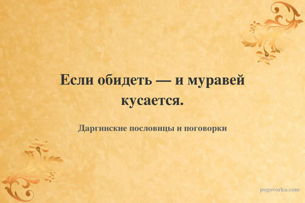 Если обидеть — и муравей кусается.