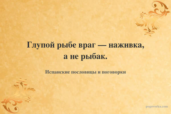 Глупой рыбе враг — наживка, а не рыбак.