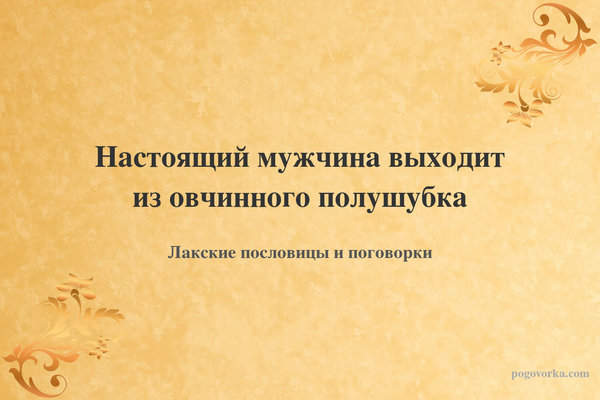 Настоящий мужчина выходит из овчинного полушубка