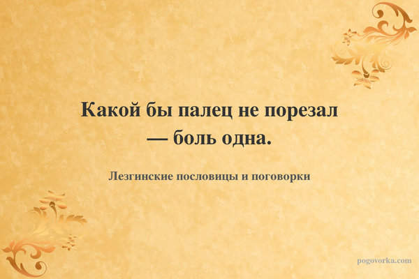 Какой бы палец не порезал — боль одна.