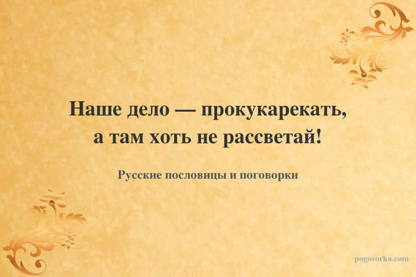 Наше дело — прокукарекать, а там хоть не рассветай!