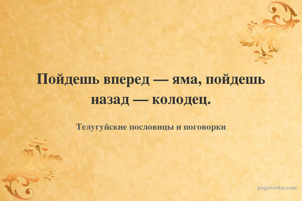 Пойдешь вперед — яма, пойдешь назад — колодец.