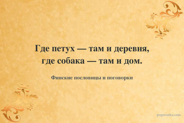 Где петух — там и деревня, где собака — там и дом.