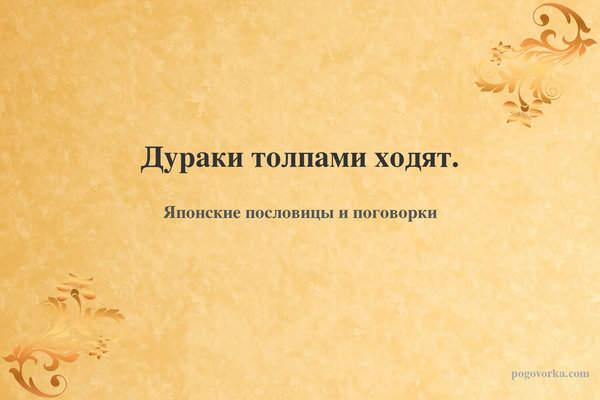 Дураки толпами ходят.